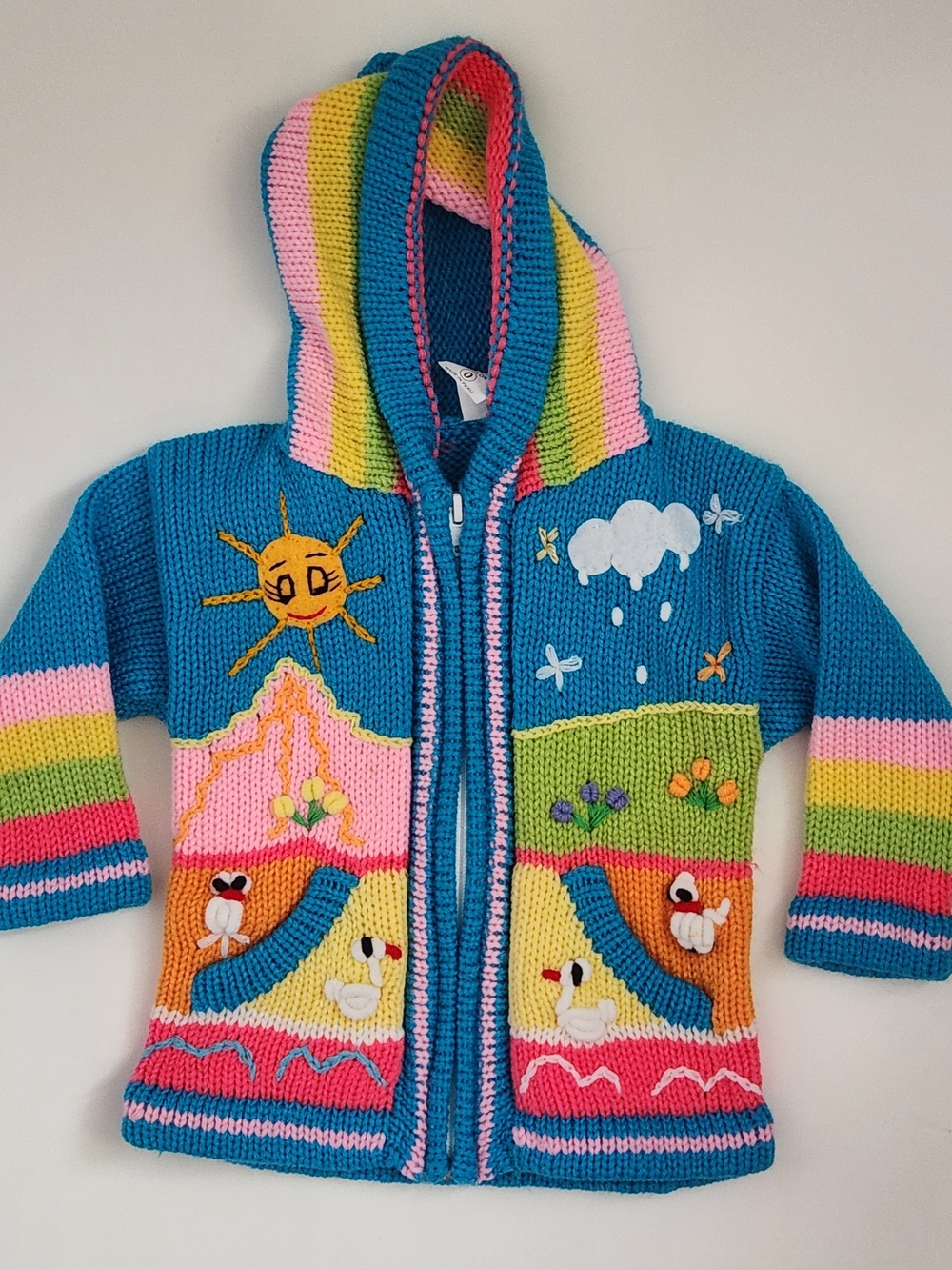 Isabella Mia Kids Knit Hoodie 100% Dralon Peru 0